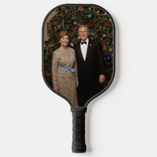 Präsident George Bush, Laura Christmas White House Pickleball Schläger
