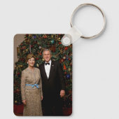 Präsident George Bush, Laura Christmas White House Schlüsselanhänger (Rückseite)