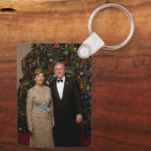 Präsident George Bush, Laura Christmas White House Schlüsselanhänger (Rückseite)