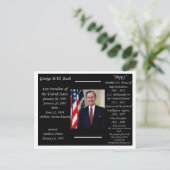 Präsident George HW Bush Postkarte (Stehend Vorderseite)