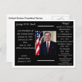 Präsident George HW Bush Postkarte (Vorne/Hinten)