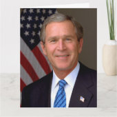 Präsident George W Bush Offiziell Portrait Birthda Karte (Vorderseite)