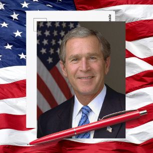Präsident George W Bush Offiziell Portrait Postkarte