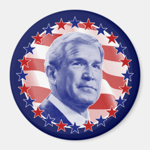 Präsident George W. Bush Sterne und Streifen Magnet