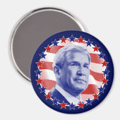 Präsident George W. Bush US Flagge Magnet (Vorderseite/Rückseite)