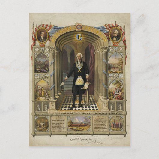 Präsident George Washington als Freizeit Postkarte (Vorderseite)