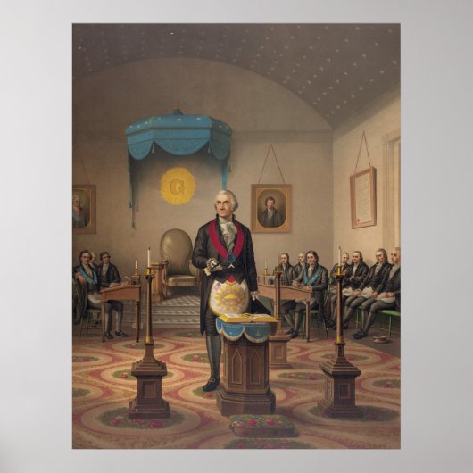 Präsident George Washington als Master Mason Poster (Vorne)