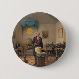 Präsident George Washington als Vorlagenmaurer Button
