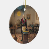 Präsident George Washington als Vorlagenmaurer Keramik Ornament (Rechts)