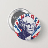 Präsident George Washington Button (Vorne & Hinten)