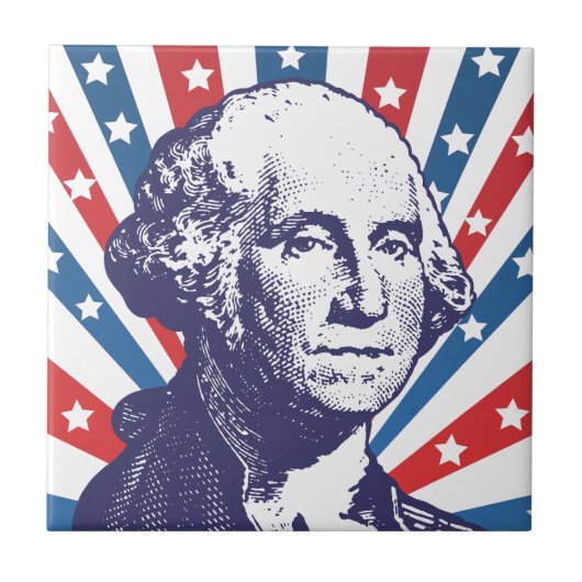 Präsident George Washington Fliese (Vorderseite)