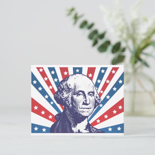 Präsident George Washington Postkarte (Stehend Vorderseite)
