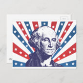 Präsident George Washington Postkarte (Vorne/Hinten)
