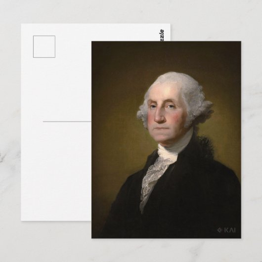 Präsident George Washington Postkarte (Vorne/Hinten)