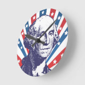 Präsident George Washington Runde Wanduhr (Winkel)