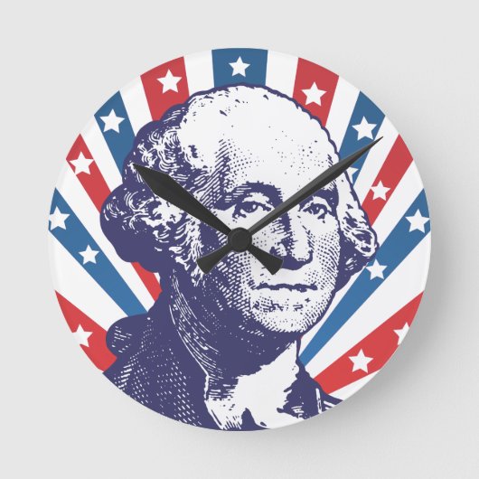 Präsident George Washington Runde Wanduhr (Vorderseite)