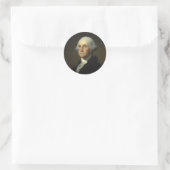 Präsident George Washington Runder Aufkleber (Tasche)
