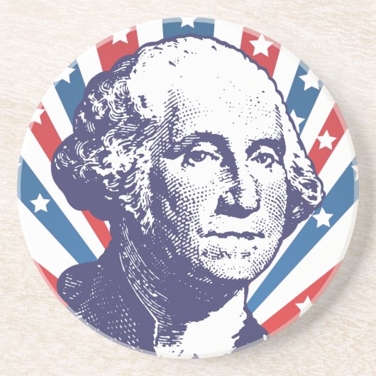 Präsident George Washington Sandstein Untersetzer (Vorne)