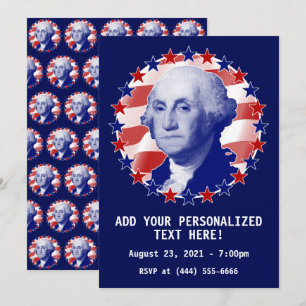 Präsident George Washington Sternenbanner Einladung