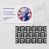Präsident George Washington US Flagge Visitenkarte (Vorne/Hinten)