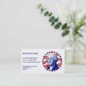 Präsident George Washington US Flagge Visitenkarte (Stehend Vorderseite)