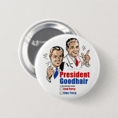 Präsident Goodhair Button (Vorne & Hinten)