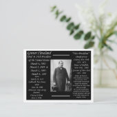 Präsident Grover Cleveland Postkarte (Stehend Vorderseite)