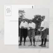 Präsident Harding Golf Foursome, 1920s Postkarte (Vorne/Hinten)