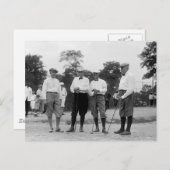 Präsident Harding Golf Foursome, 1920s Postkarte (Vorne/Hinten)