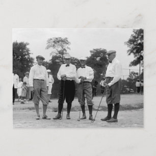 Präsident Harding Golf Foursome, 1920s Postkarte