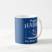 Präsident Harris 2024 Erste Frau Präsidentin Kaffeetasse (VorderseiteRechts)