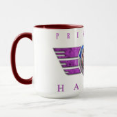 Präsident Harris-Walz Pink Wing Medallion Tasse (Links)