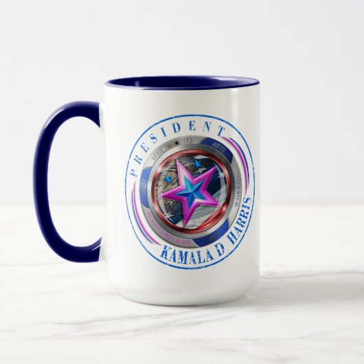 Präsident Harris-Walz Tasse mit zwei Briefmarke Me (Links)