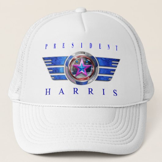 Präsident Harris/Walz Wing Medallion Cap Truckerkappe (Vorderseite)
