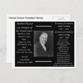 Präsident Herbert Hoover Postkarte (Vorne/Hinten)