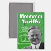 Präsident Herbert Hoover Tarife Magnet (Vorderseite/Rückseite)