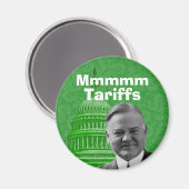 Präsident Herbert Hoover Tarife Magnet (Vorderseite/Rückseite)