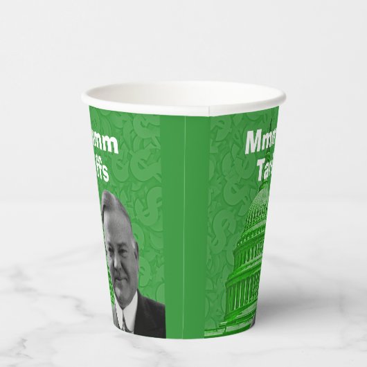 Präsident Herbert Hoover Tarife Pappbecher (Rechts)