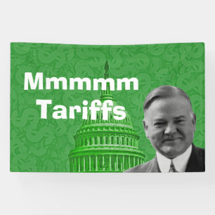 Präsident Herbert Hoover Zölle Banner