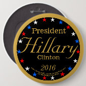 Präsident Hillary Clinton 2016 Grassrootsdesigns4u Button (Vorne & Hinten)