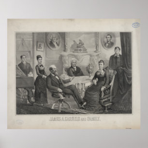 PRÄSIDENT JAMES ABRAM GARFIELD und Familie Poster