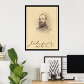Präsident James Garfield unterzeichnet Karte 1861 Poster (Heimbüro)