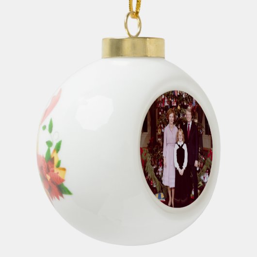 Präsident James Jimmy Carter White House Keramik Kugel-Ornament (Links)