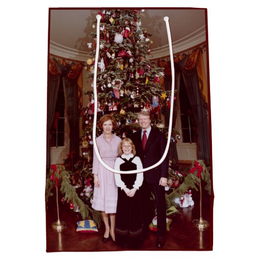 Präsident James Jimmy Carter White House Mittlere Geschenktüte (Rückseite)