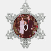 Präsident James Jimmy Carter White House Schneeflocken Zinn-Ornament (Vorderseite)
