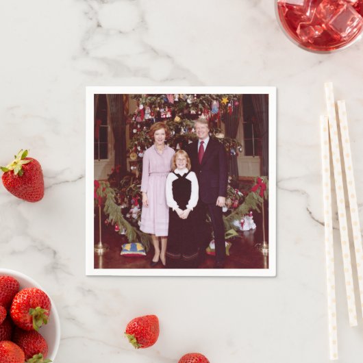 Präsident James Jimmy Carter White House Serviette (Beispiel)