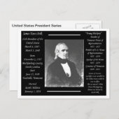 Präsident James K Polk Postkarte (Vorne/Hinten)