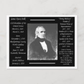Präsident James K Polk Postkarte (Vorderseite)