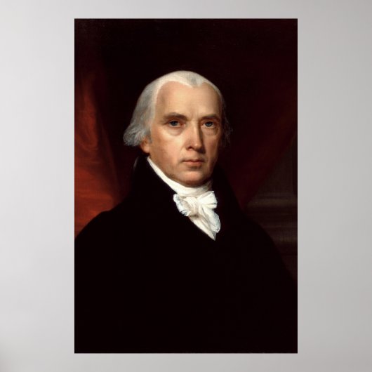 Präsident James Madison Portrait von John Vanderly Poster (Vorne)