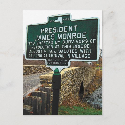 Präsident James Monroe Stone Bridge Postkarte (Vorderseite)